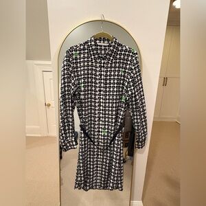 Trina Turk Black and White Geometric Dress